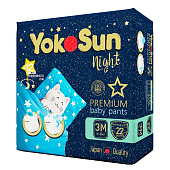 Ночные подгузники трусики YokoSun Premium размер М 6-10 кг 22 штуки Yokosun 1